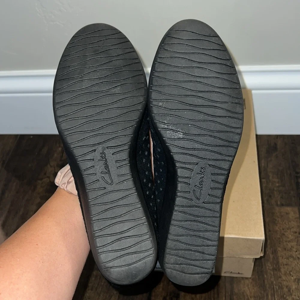 NIB Clarks Elin Sun Perforated Wedge